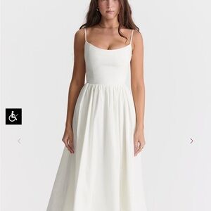 House of CB Lolita Ivory Corset Sundress Dress Size Small Regular Cup Size